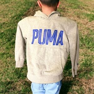 PUMA gray hoodie boys 8 small